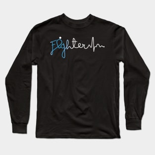 Fighter- Prostate Cancer Gifts Prostate Cancer Awareness Long Sleeve T-Shirt